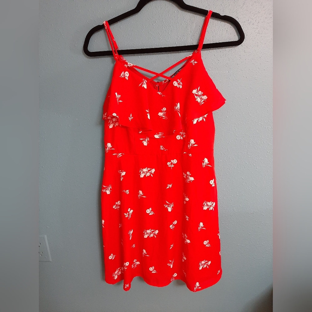 Woman's red dress